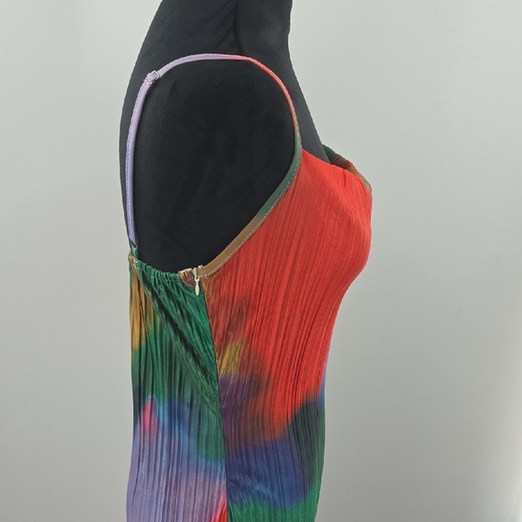 Colorful Pleated Maxi Dress - Picture 7 of 16